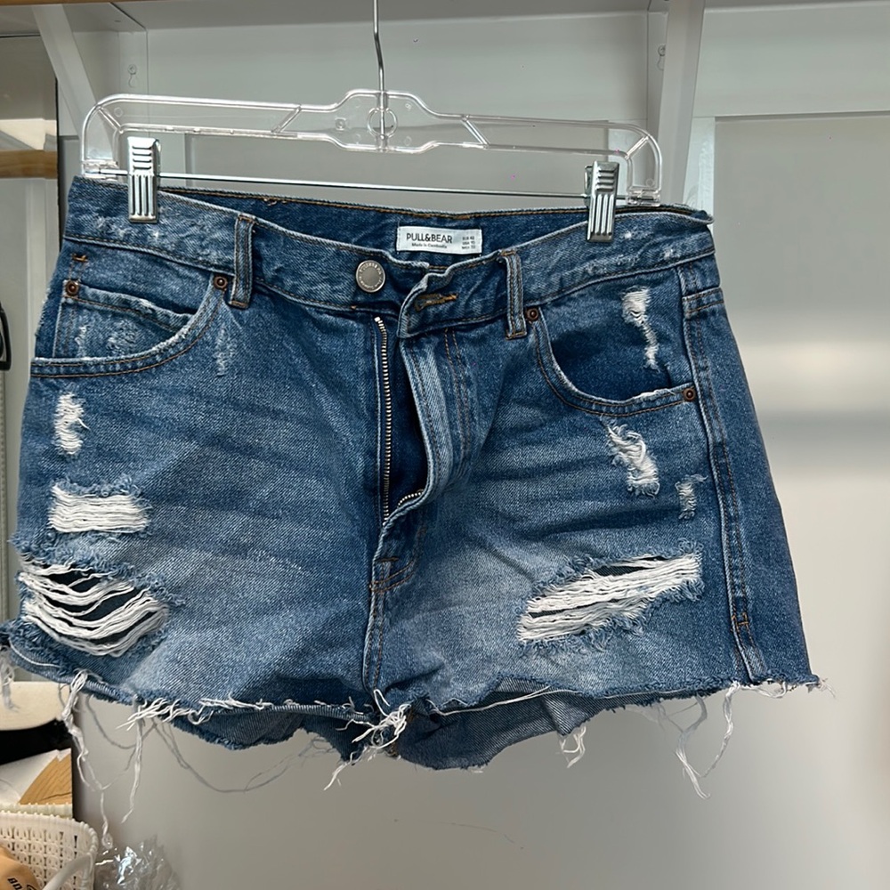 jean shorts from pull and bear